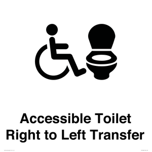 Accessible Toilet with Right to Left Transfer